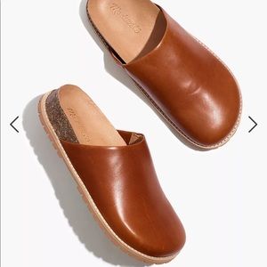 Madewell Layne Clogs brown leather